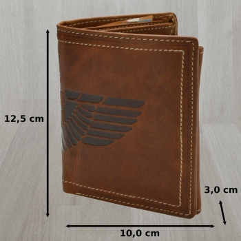 RFID Schutz Portemonnaie Leder Geldtasche Brieftasche Geldbeutel braun